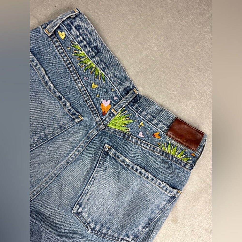 Free People X Citizens of Humanity Estella High Rise Ankle Flare Blue Jeans 25 - Picture 13 of 17